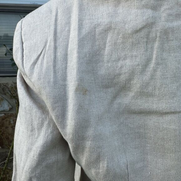 Liz Claiborne Linen 2 Piece Set Womens Size 8 Tunic Size 6 Petite Pants Beige - Picture 11 of 16